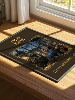 Old Sins Classic Book Art Print by Penny Vincenzi – print on a sunlit desk