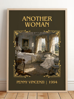 Another Woman Classic Book Art Print by Penny Vincenzi – framed print leaning on a wooden floor