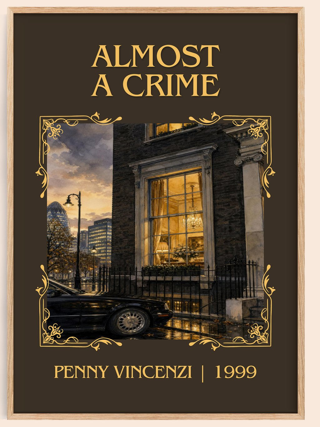 Almost a Crime Classic Book Art Print by Penny Vincenzi – book poster
