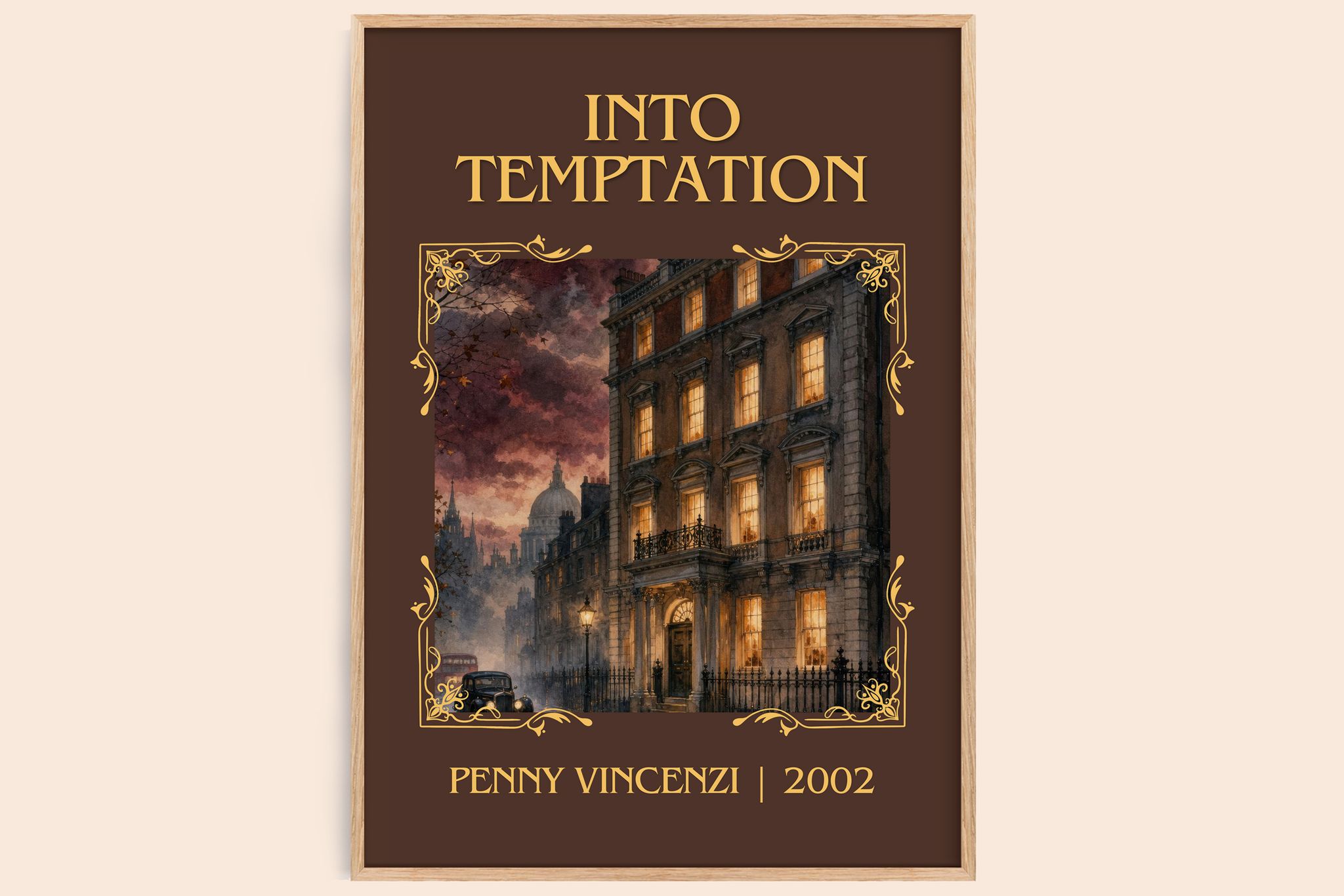 Into Temptation Classic Book Art Print by Penny Vincenzi