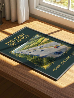 The Best of Times Classic Book Art Print by Penny Vincenzi – print on a sunlit desk