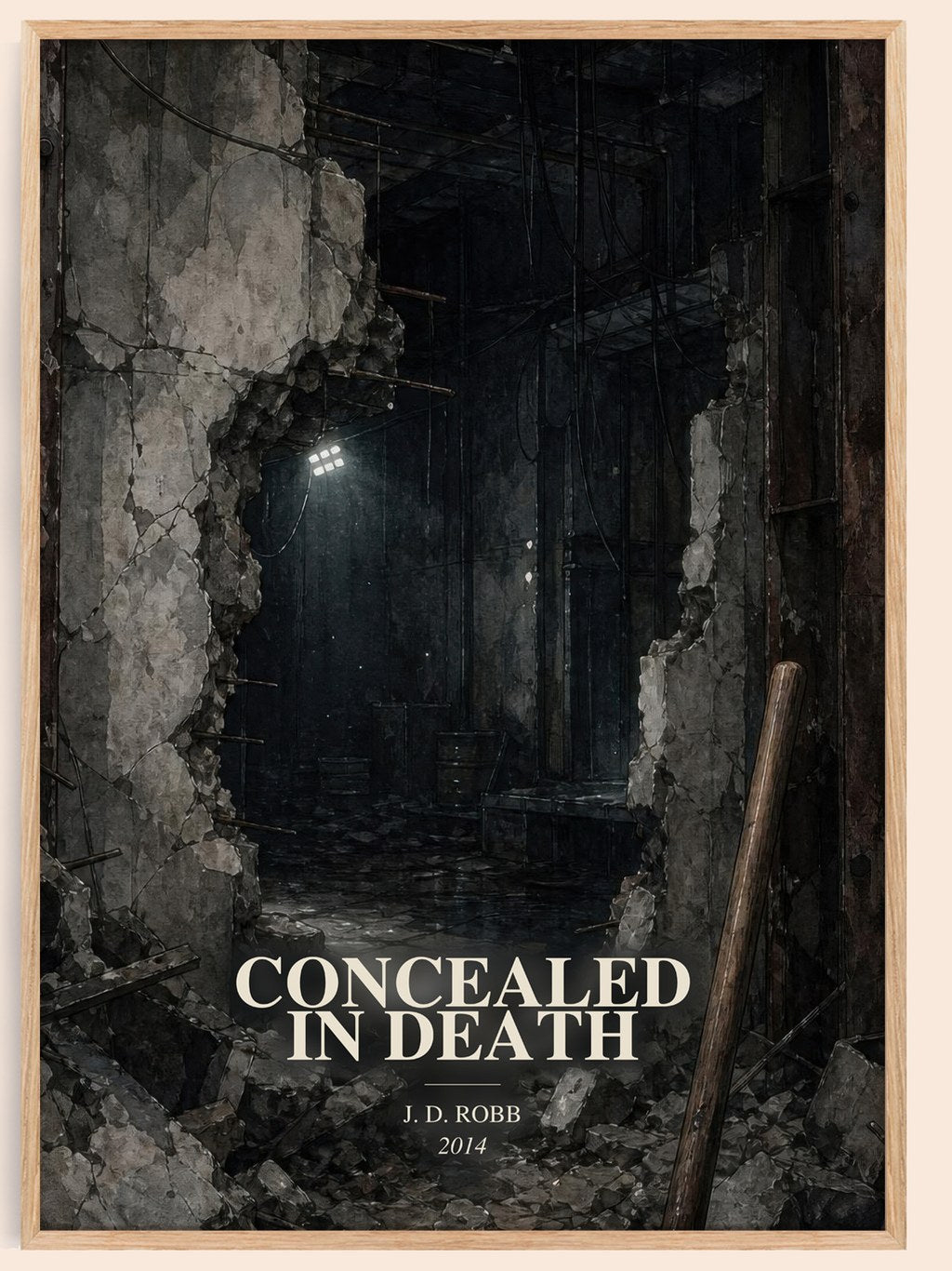 Concealed In Death watercolour book poster by J. D. Robb – framed literary art print