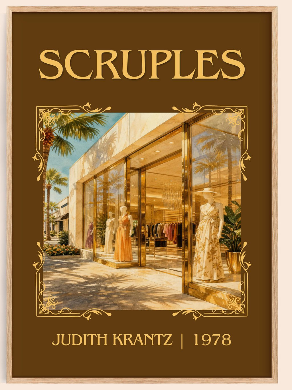 Scruples Classic Book Art Print by Judith Krantz – book poster
