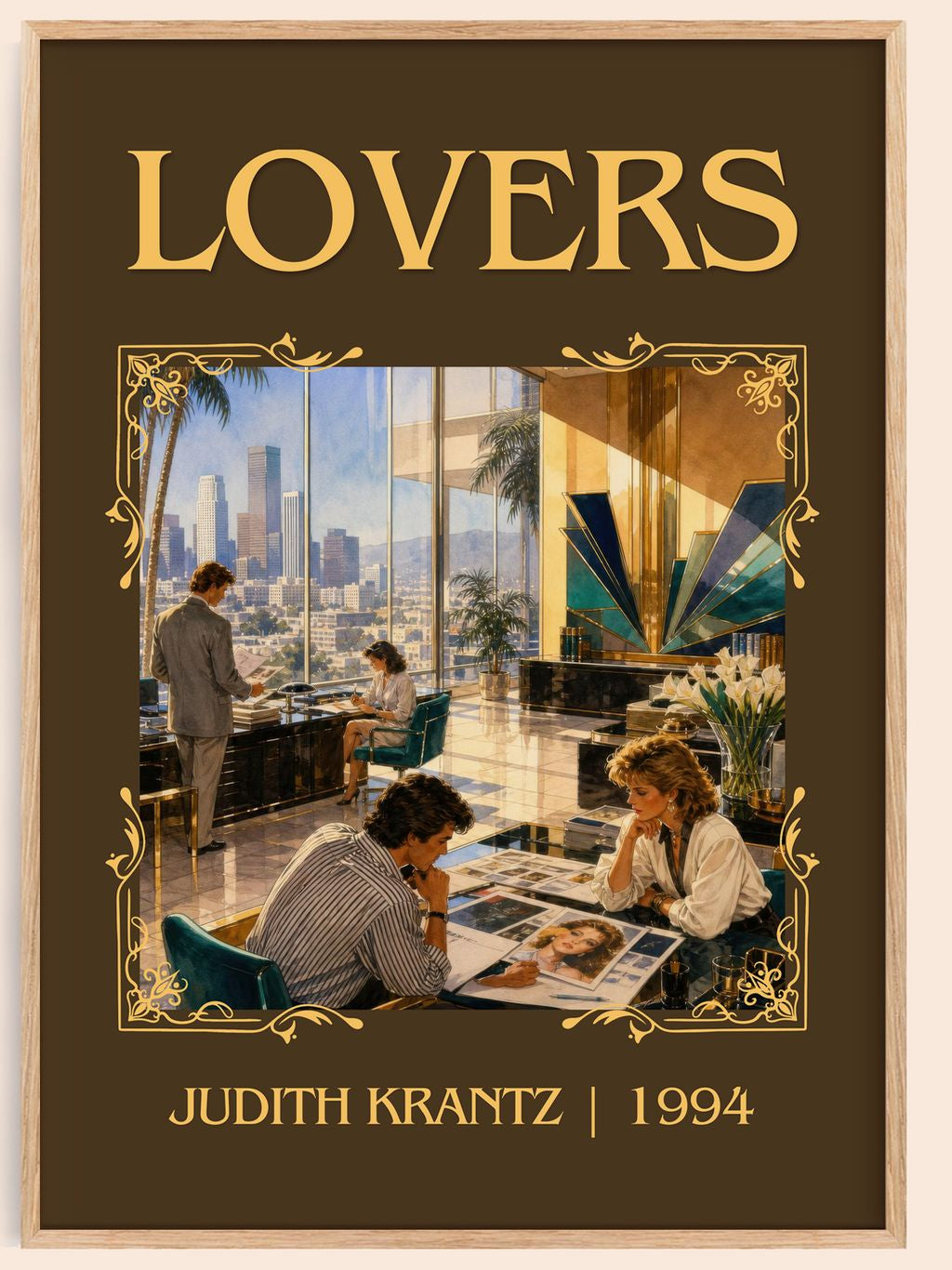 Lovers Classic Book Art Print by Judith Krantz – book poster
