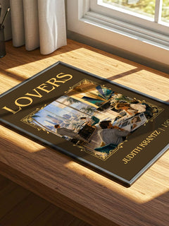 Lovers Classic Book Art Print by Judith Krantz – print on a sunlit desk