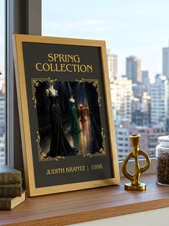 Spring Collection Classic Book Art Print by Judith Krantz – framed print on a city-view windowsill