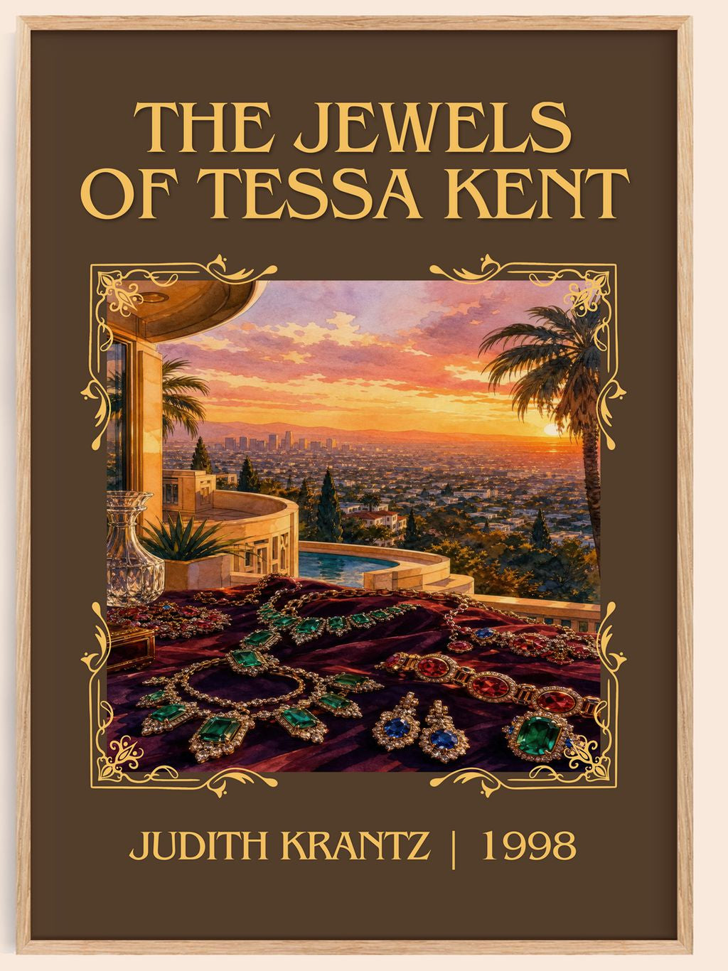 The Jewels of Tessa Kent Classic Book Art Print by Judith Krantz – book poster