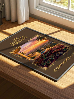 The Jewels of Tessa Kent Classic Book Art Print by Judith Krantz – print on a sunlit desk