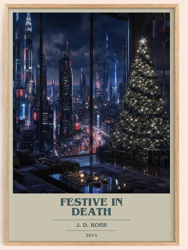 Festive In Death Book Cover Poster by J. D. Robb