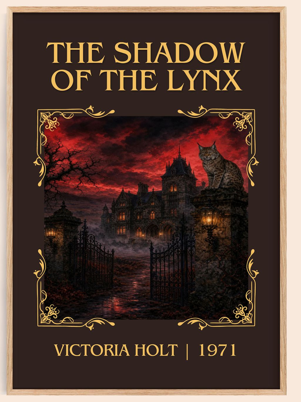 The Shadow of the Lynx Classic Book Art Print by Victoria Holt – book poster