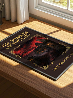 The Shadow of the Lynx Classic Book Art Print by Victoria Holt – print on a sunlit desk