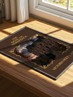 The Devil on Horseback Classic Book Art Print by Victoria Holt – print on a sunlit desk
