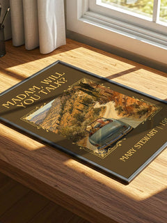 Madam, Will You Talk? Classic Book Art Print by Mary Stewart – print on a sunlit desk