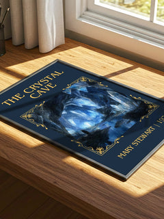 The Crystal Cave Classic Book Art Print by Mary Stewart – print on a sunlit desk