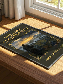 The Last Enchantment Classic Book Art Print by Mary Stewart – print on a sunlit desk