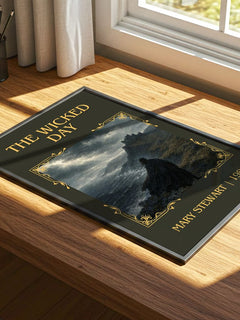 The Wicked Day Classic Book Art Print by Mary Stewart – print on a sunlit desk