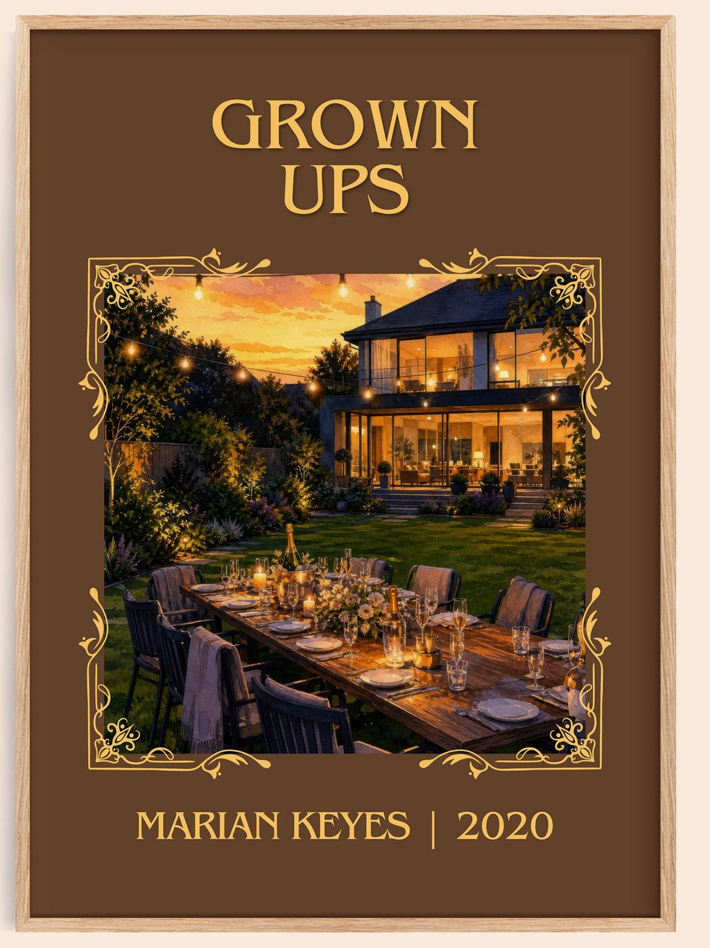 Grown Ups Classic Book Art Print by Marian Keyes – book poster