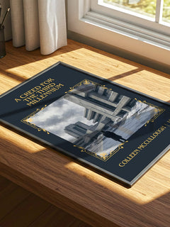 Creed for the Third Millennium Classic Book Art Print by C. McCullough – print on a sunlit desk