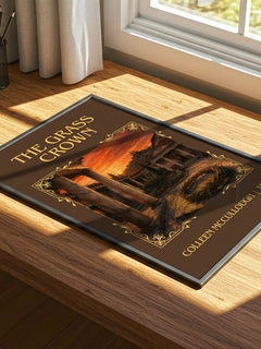 The Grass Crown Classic Book Art Print by Colleen McCullough – print on a sunlit desk