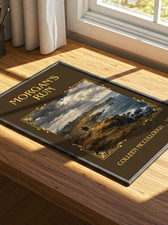 Morgan's Run Classic Book Art Print by Colleen McCullough – print on a sunlit desk