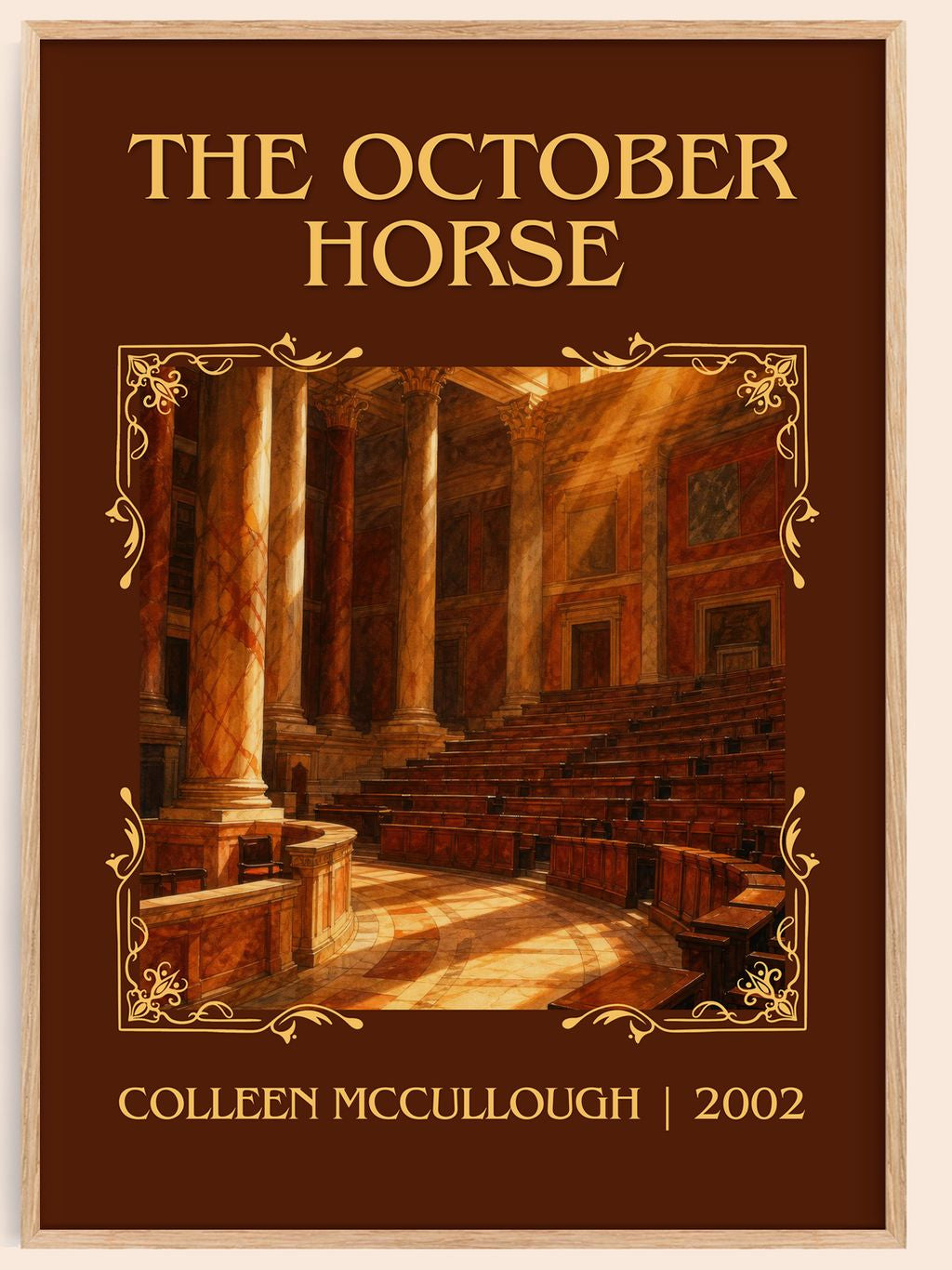 The October Horse Classic Book Art Print by Colleen McCullough – book poster