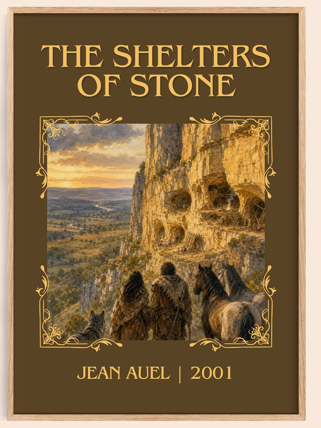The Shelters of Stone Classic Book Art Print by Jean Auel – book poster
