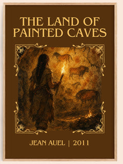 The Land of Painted Caves Classic Book Art Print by Jean Auel – book poster
