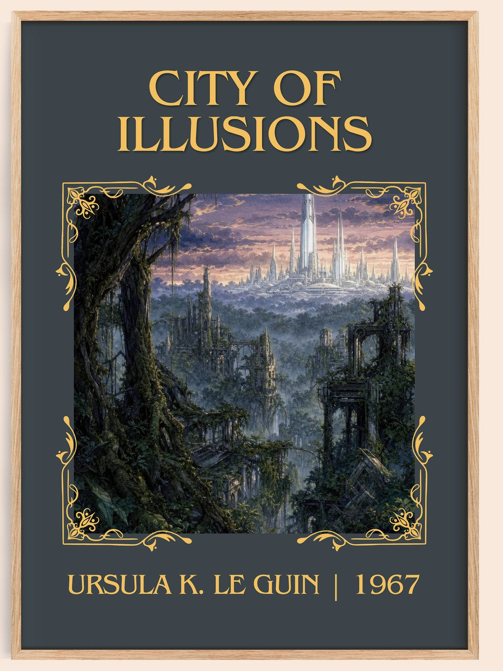 City of Illusions Classic Book Art Print by Ursula K. Le Guin – book poster