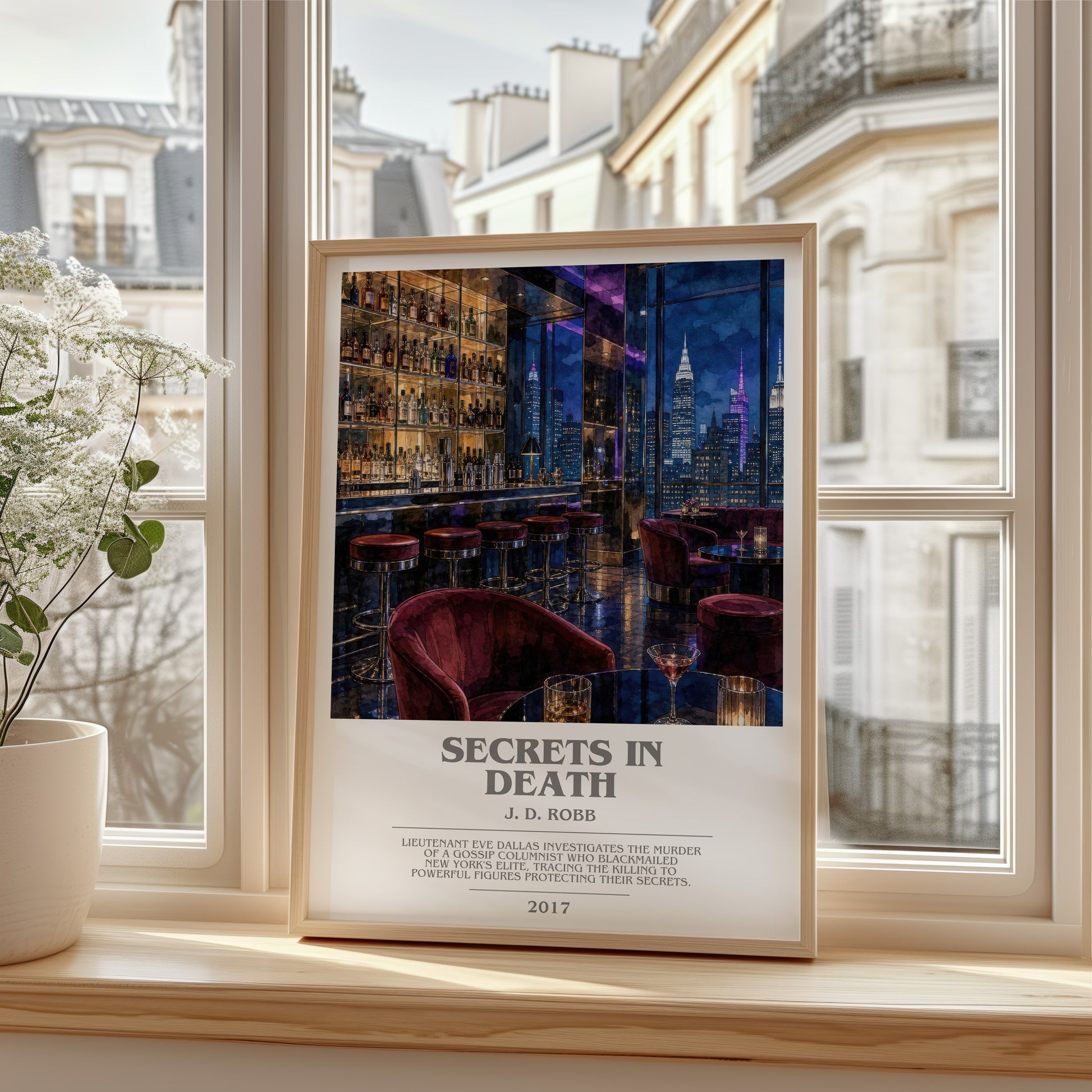 Secrets In Death bookish poster colour and style options – J. D. Robb book art