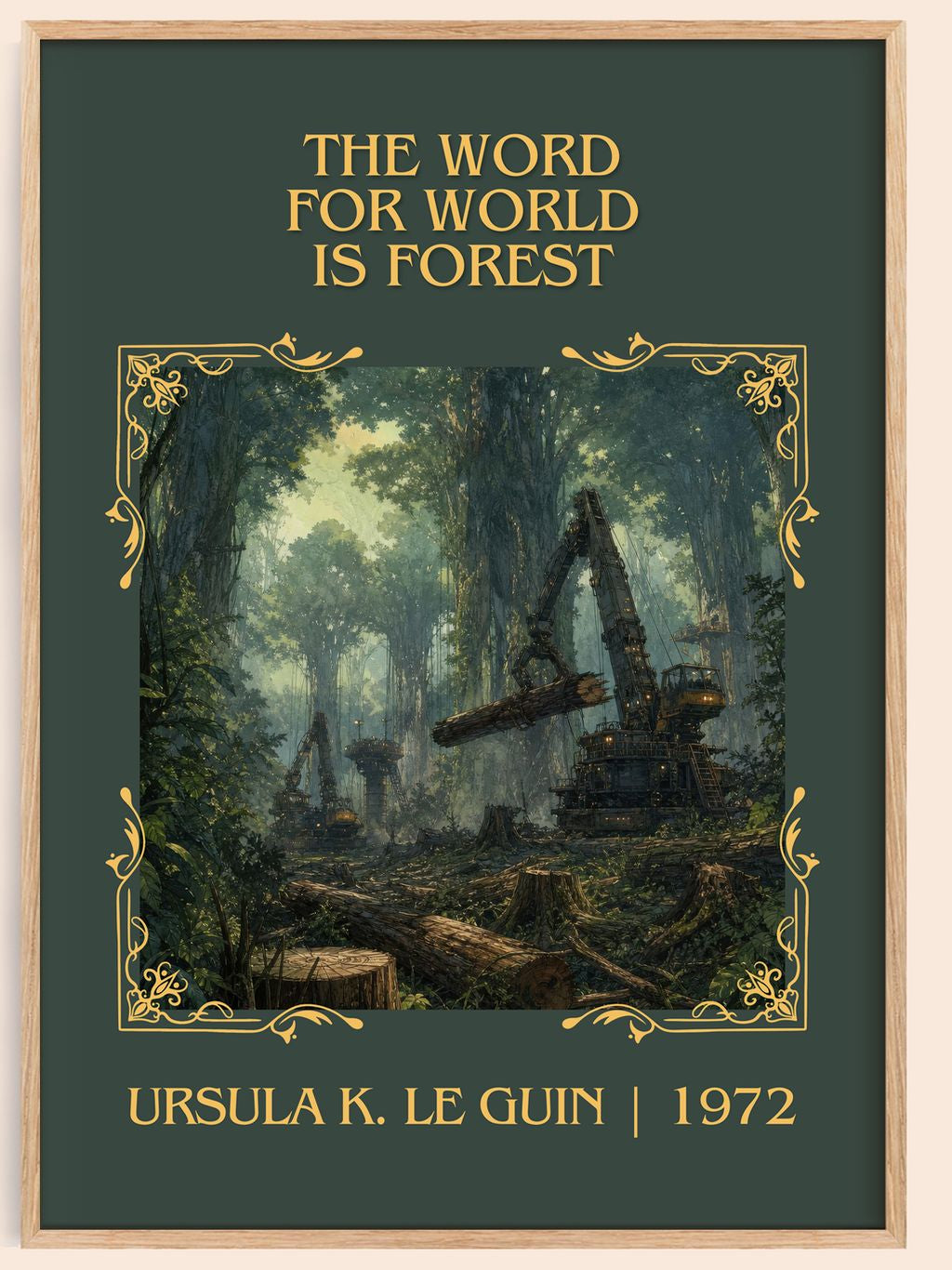 Word for World Is Forest Classic Book Art Print by Ursula K. Le Guin – book poster
