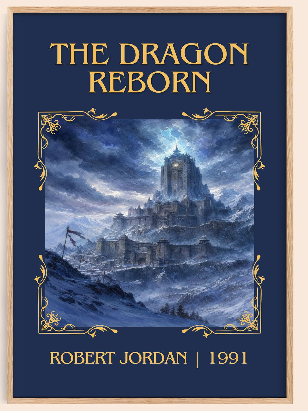 The Dragon Reborn Classic Book Art Print by Robert Jordan – book poster