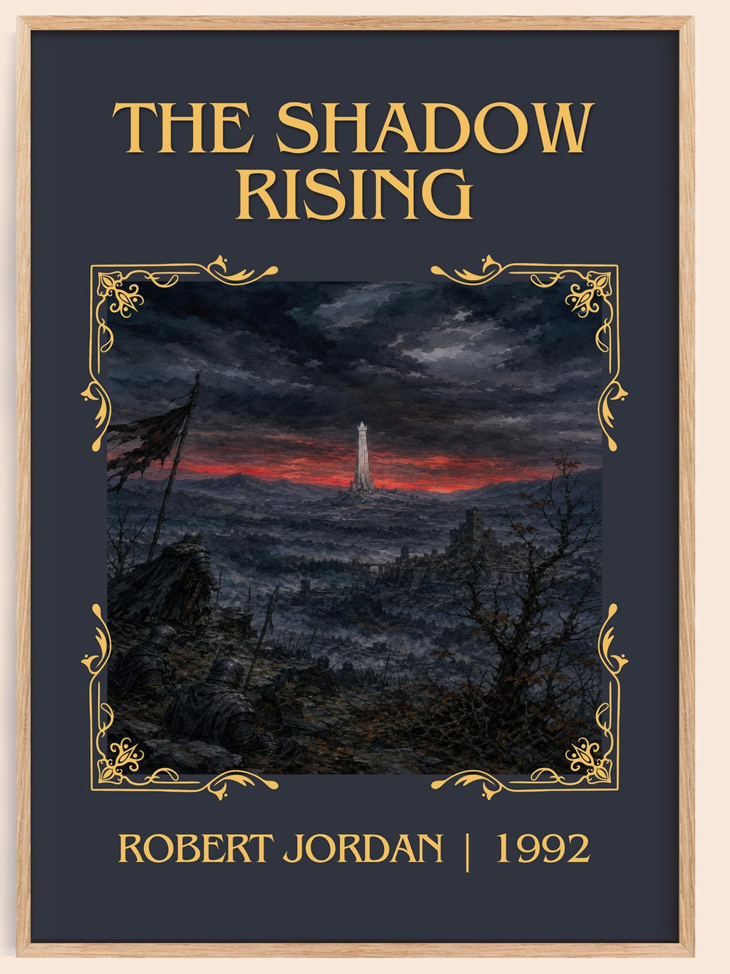 The Shadow Rising Classic Book Art Print by Robert Jordan – book poster