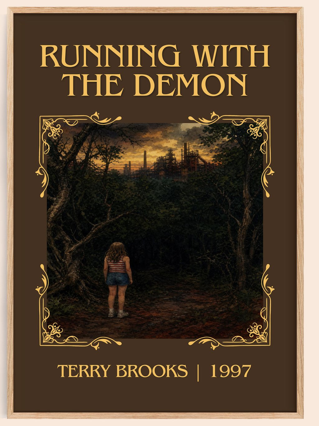 Running with the Demon Classic Book Art Print by Terry Brooks – book poster
