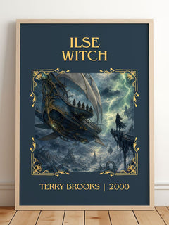 Ilse Witch Classic Book Art Print by Terry Brooks – framed print leaning on a wooden floor