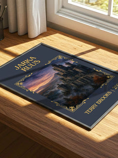Jarka Ruus Classic Book Art Print by Terry Brooks – print on a sunlit desk