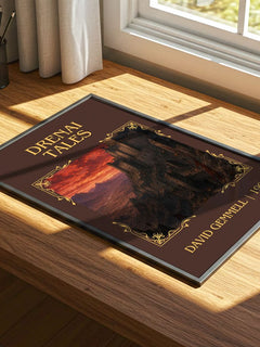 Drenai Tales Classic Book Art Print by David Gemmell – print on a sunlit desk