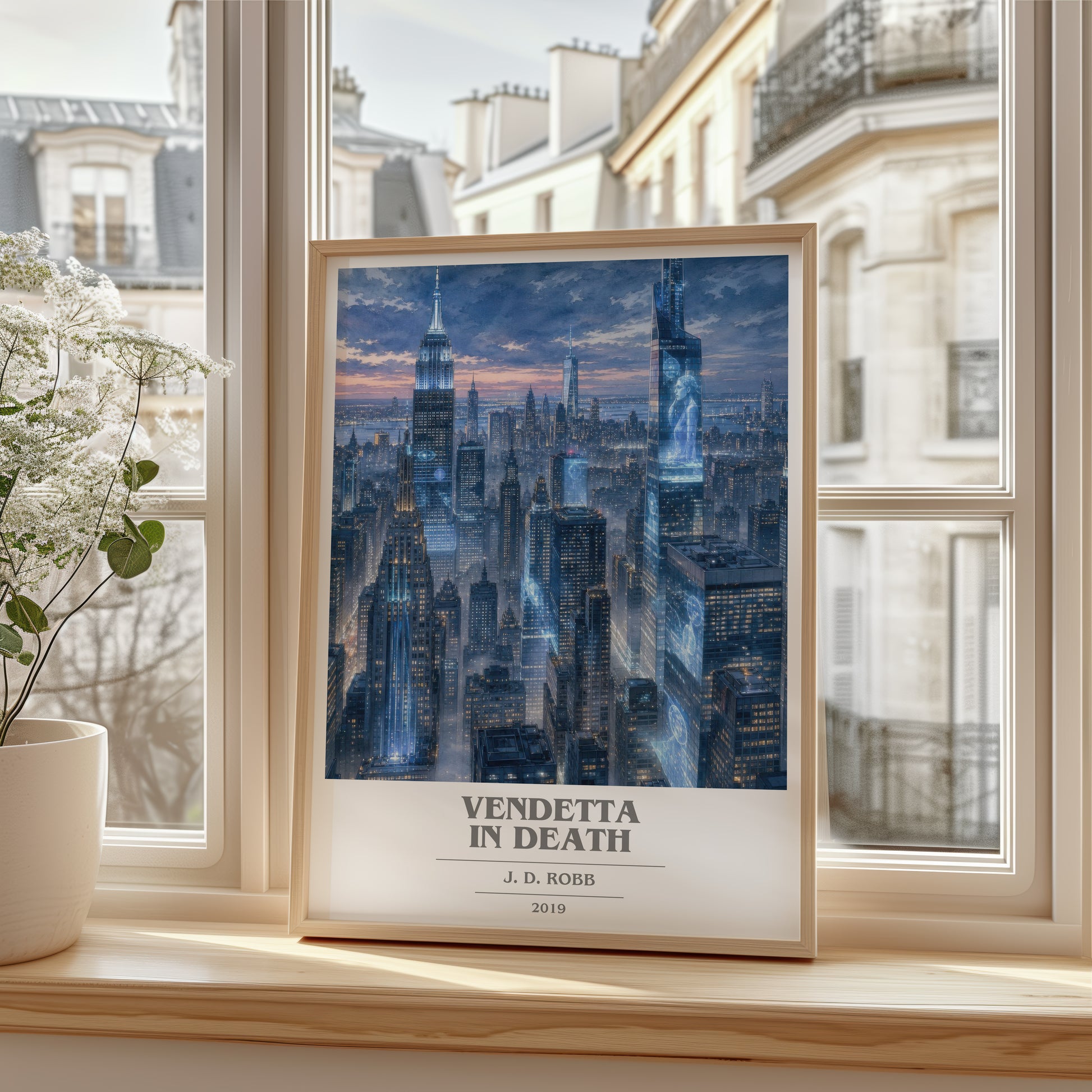 Vendetta In Death book cover poster colour and style options – J. D. Robb book art