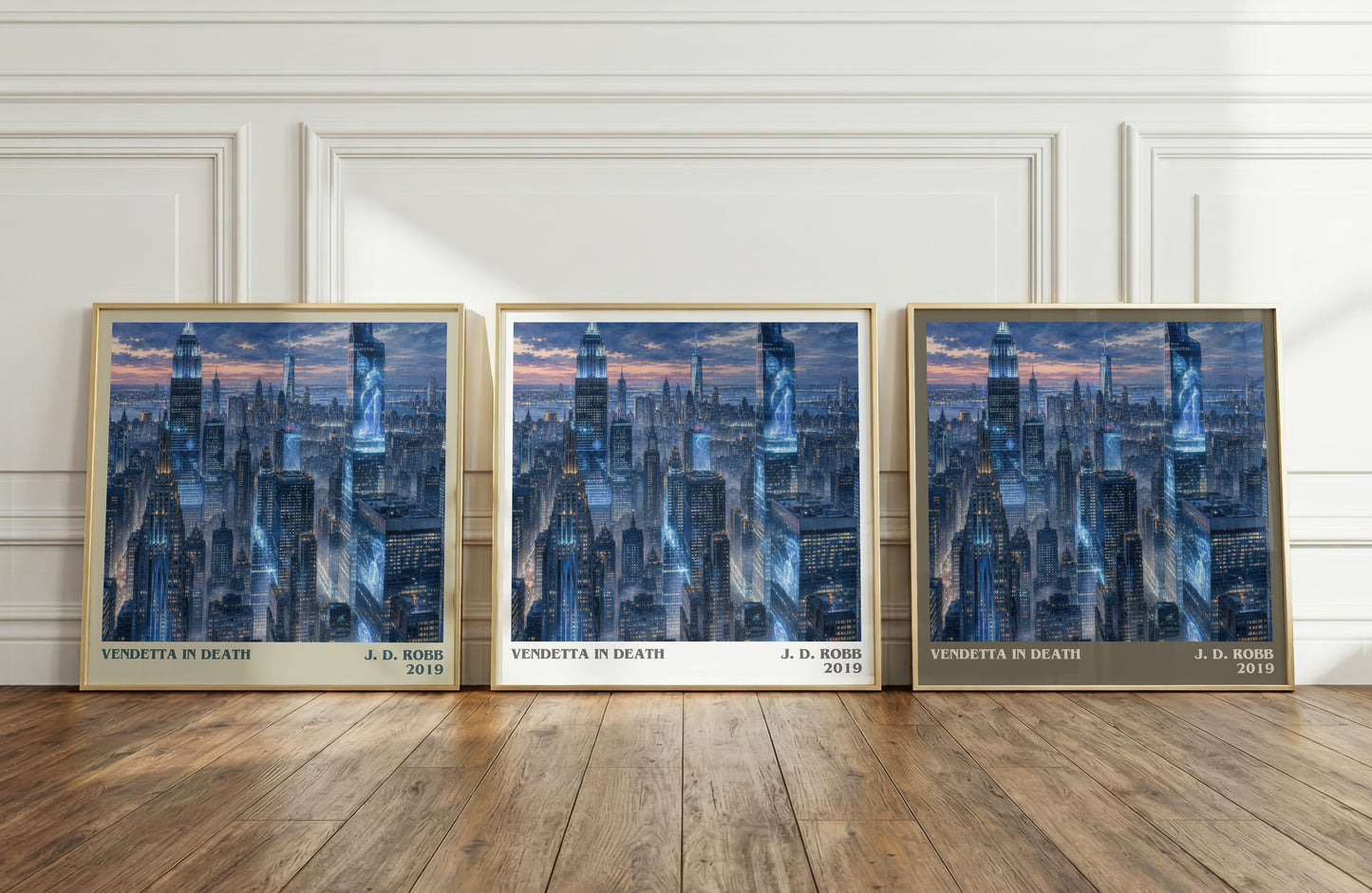 Vendetta In Death literary art print colour and style options – J. D. Robb book art