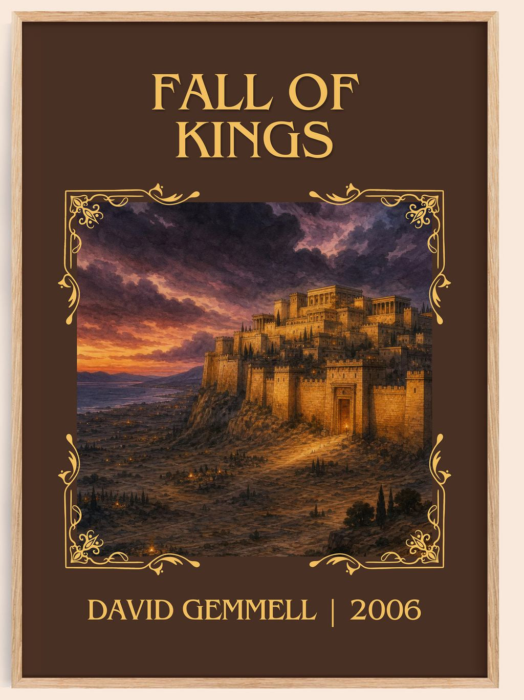 Fall of Kings Classic Book Art Print by David Gemmell – book poster