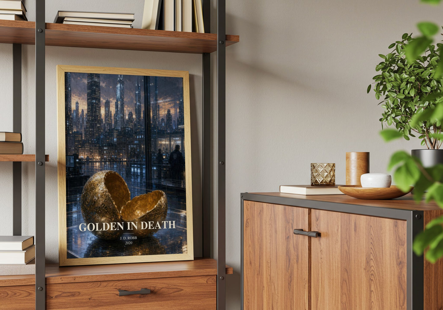 Golden In Death book watercolour illustration paper finish options – matte satin gloss