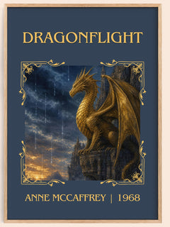 Dragonflight Classic Book Art Print by Anne McCaffrey – book poster