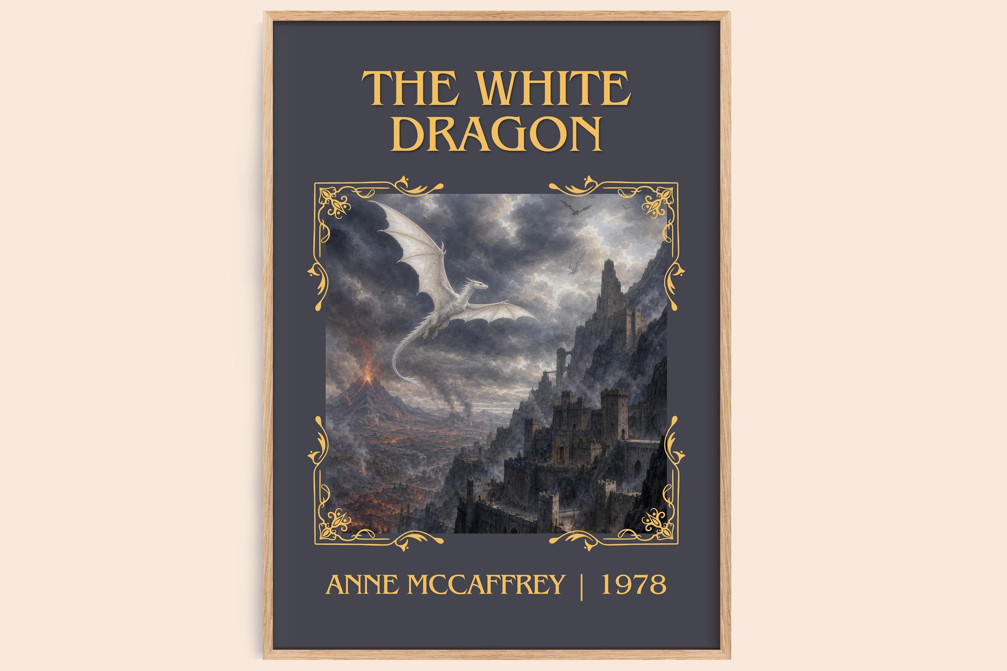 The White Dragon Classic Book Art Print by Anne McCaffrey