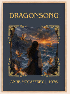 Dragonsong Classic Book Art Print by Anne McCaffrey – book poster