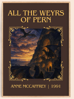 All the Weyrs of Pern Classic Book Art Print by Anne McCaffrey – book poster