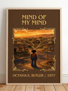 Mind of My Mind Classic Book Art Print by Octavia E. Butler – framed print leaning on a wooden floor