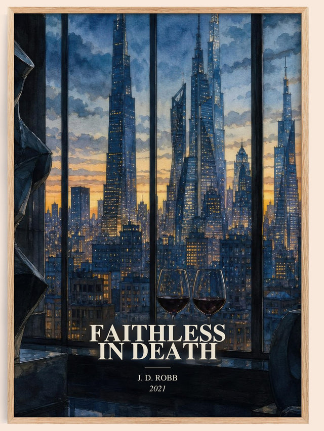 Faithless In Death Book Watercolour Illustration by J. D. Robb