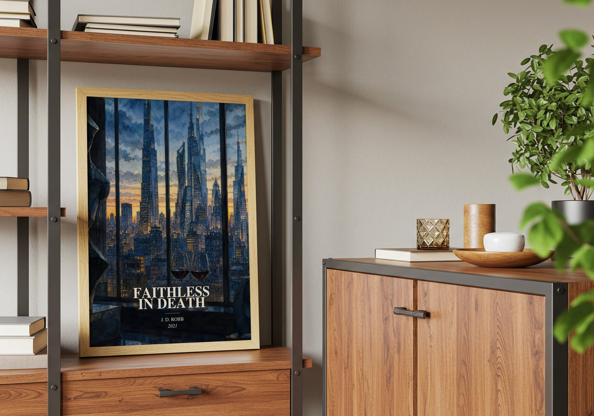 Faithless In Death book watercolour illustration paper finish options – matte satin gloss