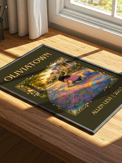 Oliviatown Classic Book Art Print by Allen Levi – print on a sunlit desk