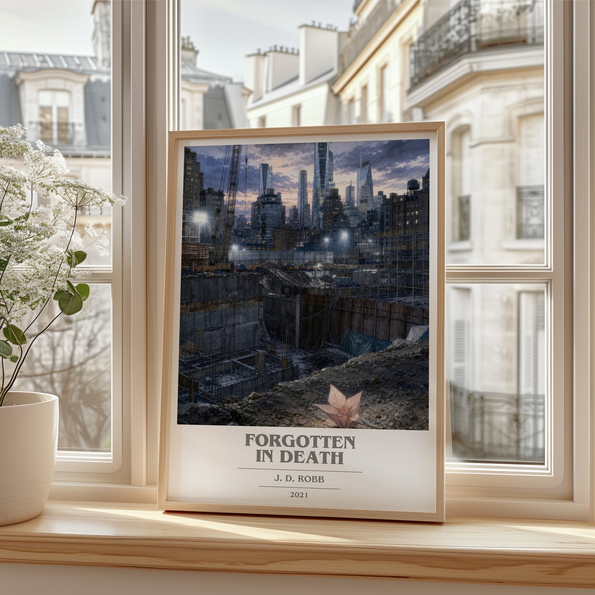 Forgotten In Death book cover poster colour and style options – J. D. Robb book art