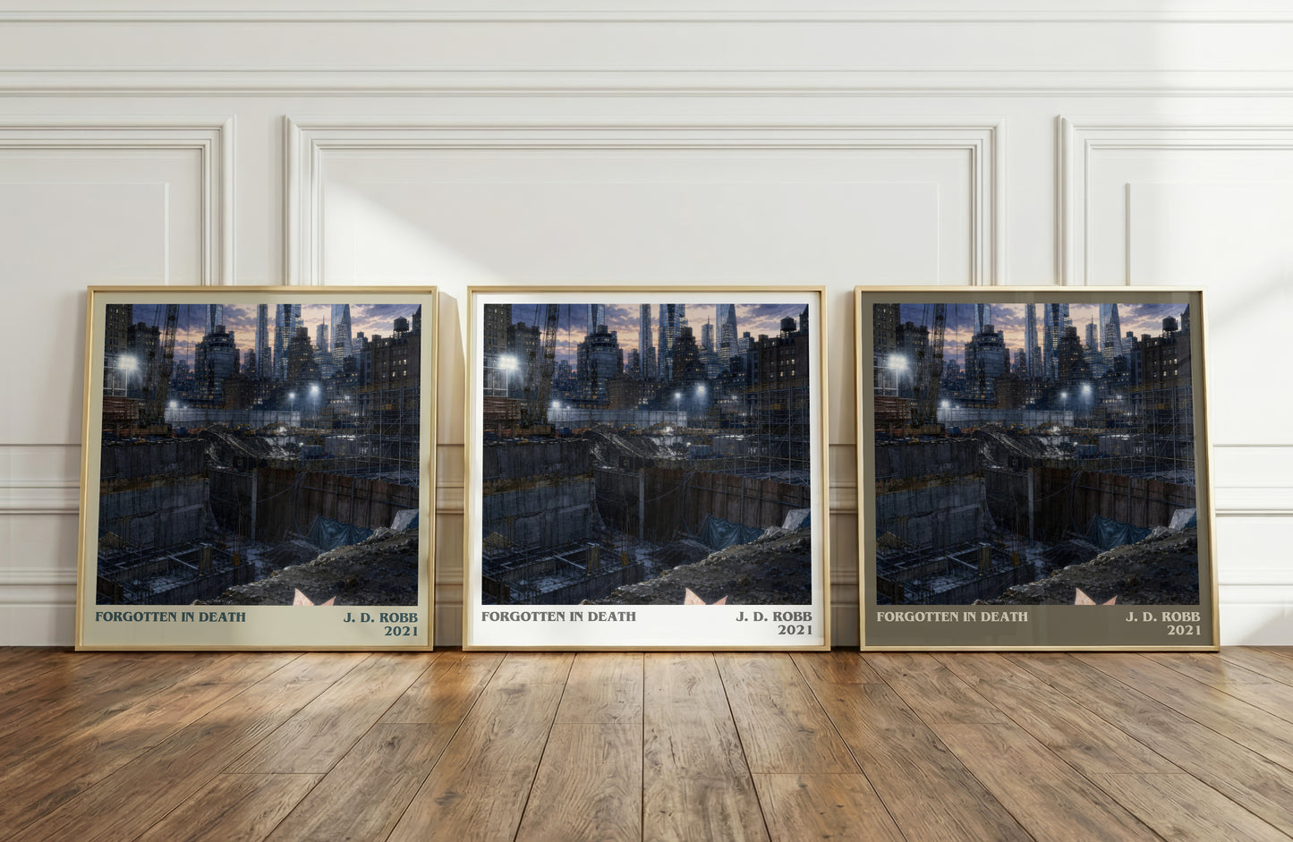 Forgotten In Death literary art print colour and style options – J. D. Robb book art